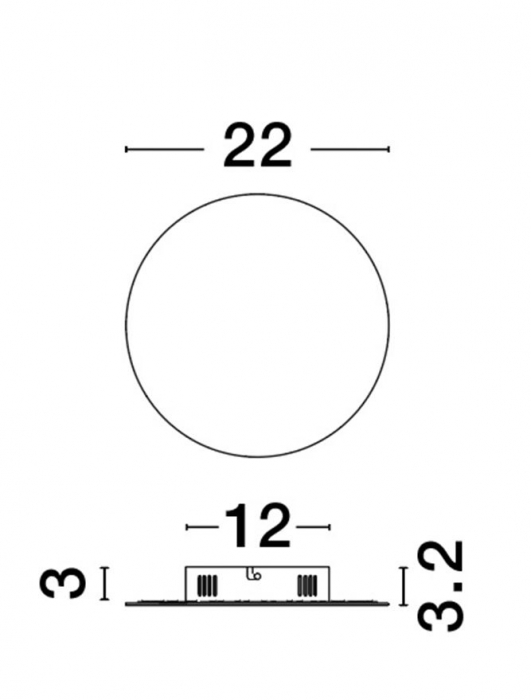 9248155 Aplica Nova Luce CYRCLE LED 12W 1300lm 3000K Aluminium & Acrylic Sandy White Nedimabil IP20 [8]