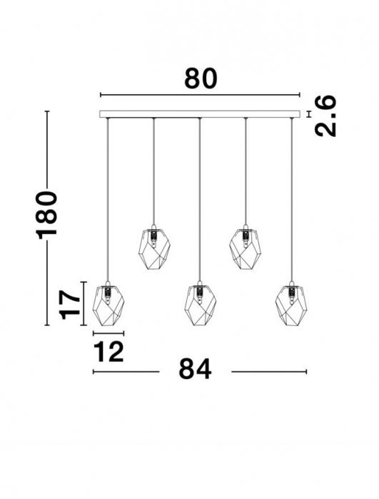 9260235 Lustra Nova Luce ICE G9 5x5W   Metal & Glass Gradient white  IP20 [7]