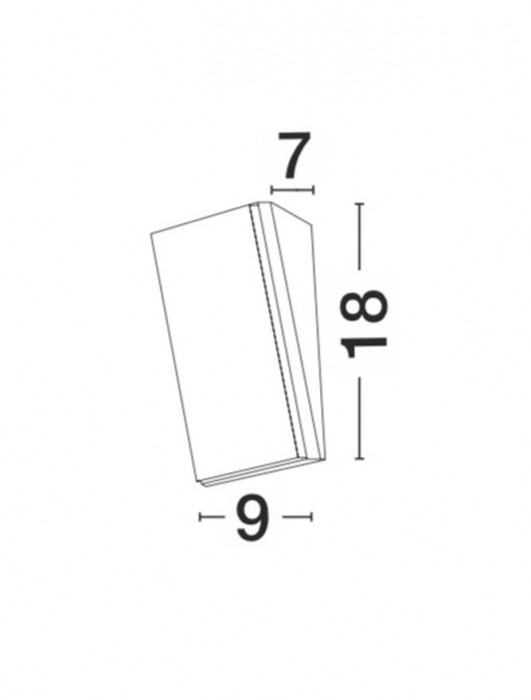 9270015 Aplica Nova Luce KEEN LED 12W 1080lm 3000K IP66 Aluminium & Acrylic Diffuser Sandy Black Beam 108 degrees [2]