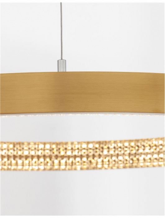 9285401 Suspensie Nova Luce PRESTON LED 25W 1800lm 3000K IP20 Aluminiu/Acril  Antique Gold Brass [2]