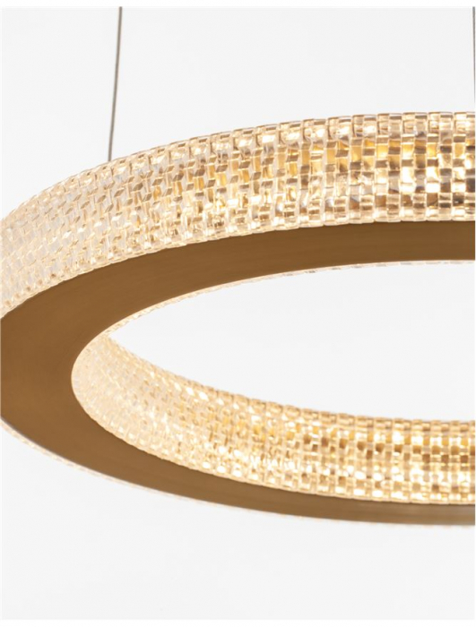 9285410 Suspensie Nova Luce FIORE LED 40W 2139lm 3000K IP20 Aluminiu/Acril  Antique Gold Brass NOVALUCE [3]