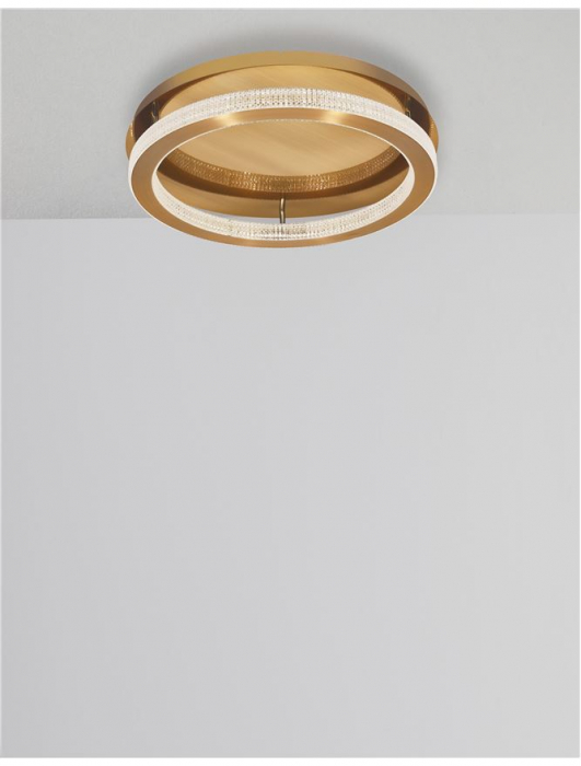 9285420 Plafoniera Nova Luce FIORE LED 40W 2139lm 3000K IP20 Aluminiu/Acril  Antique Gold Brass [2]