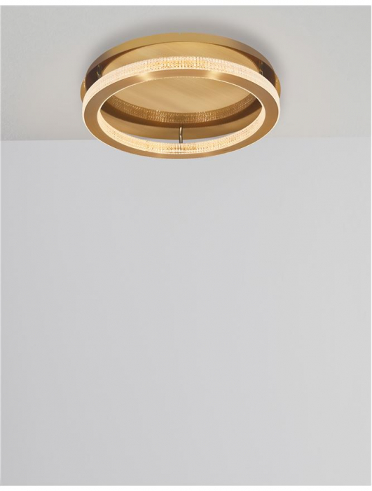 9285420 Plafoniera Nova Luce FIORE LED 40W 2139lm 3000K IP20 Aluminiu/Acril  Antique Gold Brass [3]
