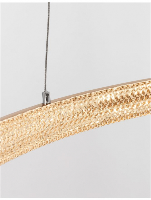 9285601 Suspensie Nova Luce PRESTON LED 37W 2264lm 3000K IP20 Aluminiu/Acril  Antique Gold Brass [4]