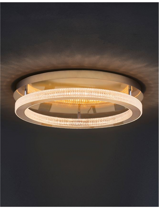 9285620 Plafoniera Nova Luce FIORE LED 60W 3530lm 3000K IP20 Aluminiu/Acril  Antique Gold Brass [4]