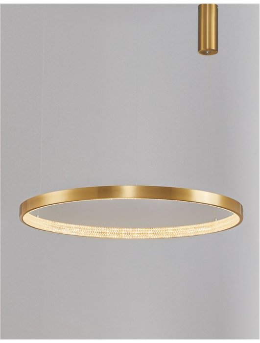 9285801 Suspensie Nova Luce PRESTON LED 50W 2727lm 3000K IP20 Aluminiu/Acril  Antique Gold Brass [2]