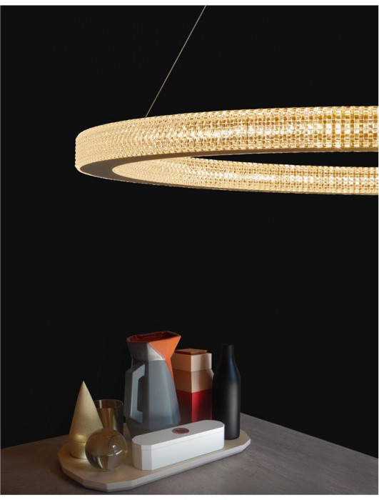 9285810 Suspensie Nova Luce FIORE LED 80W 4452lm 3000K IP20 Aluminiu/Acril  Antique Gold Brass NOVALUCE [3]