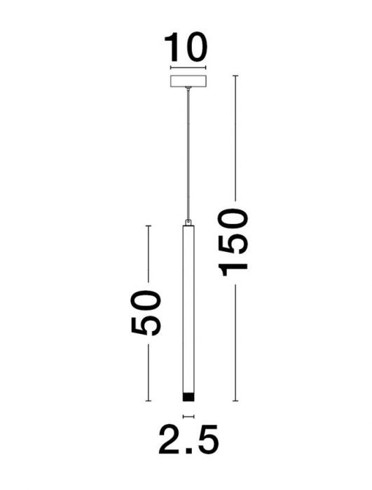9287920 Pendul Nova Luce TRIMLE LED 3W 271lm 3000K Aluminium & Acrylic Sandy Black Nedimabil IP20 [2]
