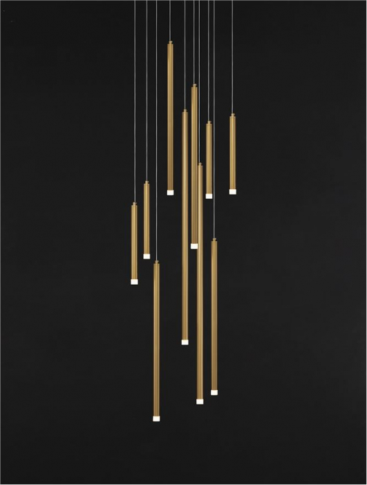 9287940 Candelabru Nova Luce TRIMLE LED 26W 1861lm 3000K  Aluminium & Acrylic Sandy Gold Dimabil Triac IP20 [2]
