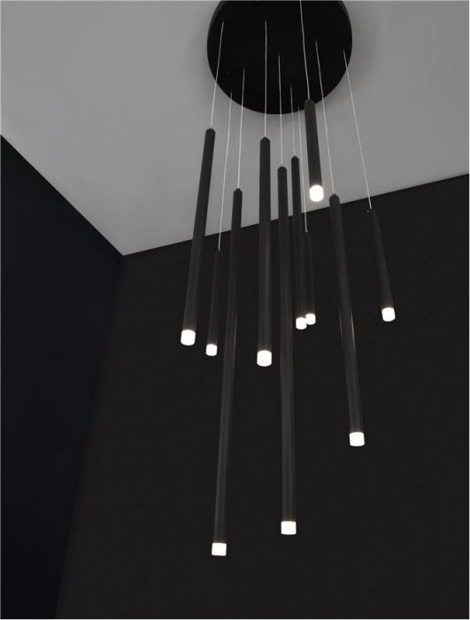 9287945 Candelabru Nova Luce TRIMLE LED 26W 1861lm 3000K  Aluminium & Acrylic Sandy Black Dimabil Triac IP20 [3]