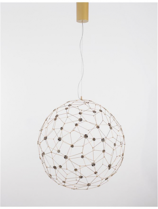 9288080 Suspensie Nova Luce SOLE LED 21,6W 2520lm 3000K IP20 Metal Gold [2]