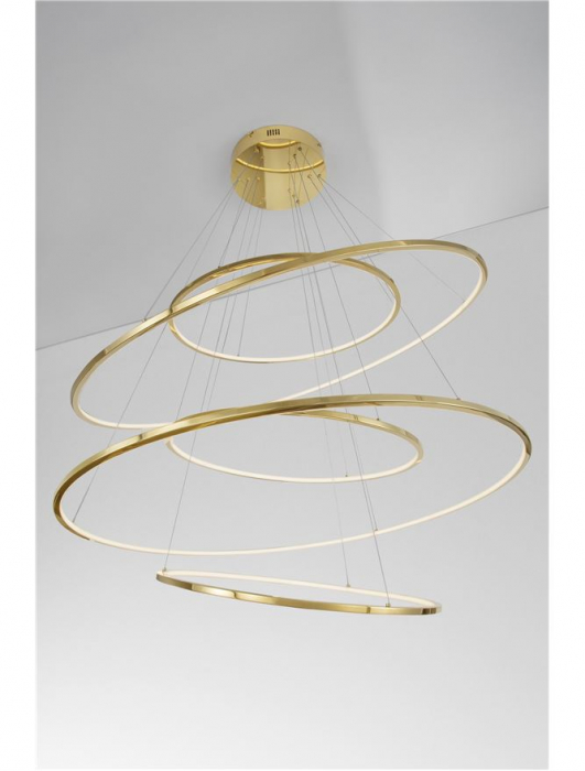 9289084 Candelabru Nova Luce NUDOS LED 281W 19670lm 3000K Aluminium & Acrylic Gold Dimabil Triac IP20 [4]