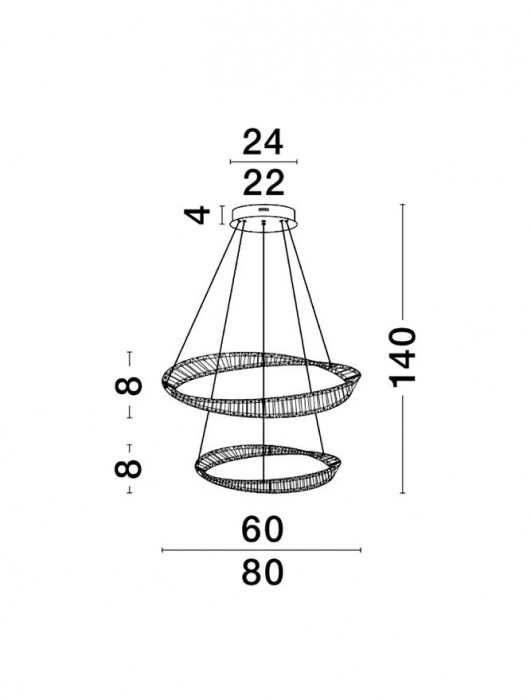 9333063 Lustra Nova Luce AURELIA LED 72W 6351lm 3500K Metal & Crystal Gold Dimabil Triac IP20 [4]