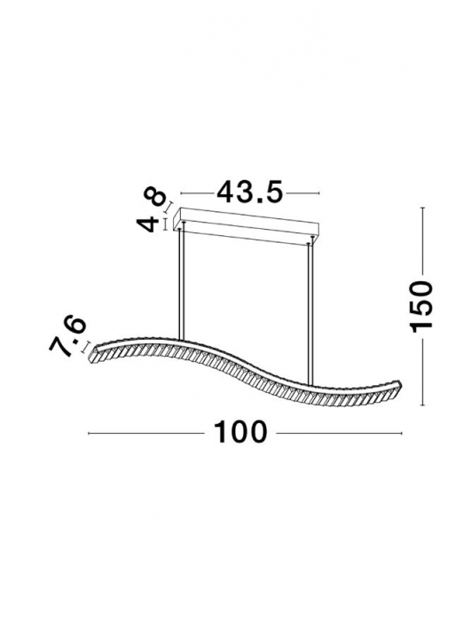 9333070 Lustra Nova Luce AURELIA LED 43W 3351lm 3500K Metal & Crystal Chrome Dimabil Triac IP20 [4]