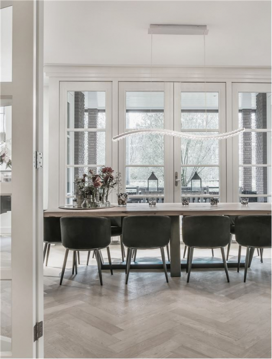 9333070 Lustra Nova Luce AURELIA LED 43W 3351lm 3500K Metal & Crystal Chrome Dimabil Triac IP20 [2]