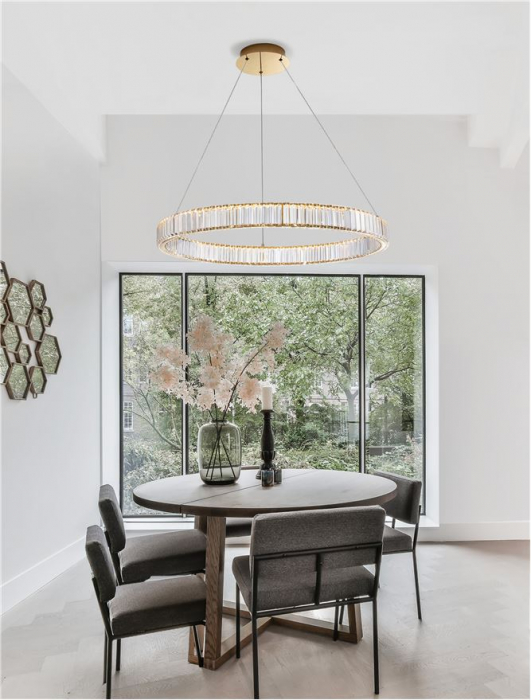 9333076 Lustra Nova Luce AURELIA LED 47W 4895lm 3500K Metal & Crystal Gold Dimabil Triac IP20 [2]