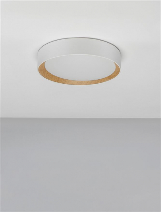 9345524 Plafoniera Nova Luce STAKE LED 30W 1717lm 3000K Aluminium & Wood & Acrylic Sandy White Dimabil Triac IP20 [3]