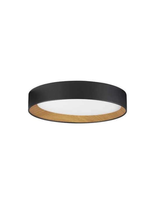 9345527 Plafoniera Nova Luce STAKE LED 40W 2312lm 3000K Aluminium & Wood & Acrylic Sandy Black Dimabil Triac IP20 [1]