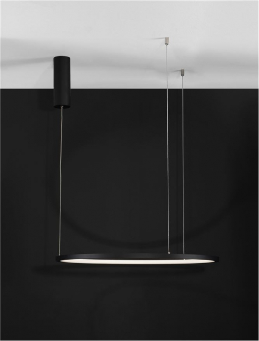9345601 Lustra Nova Luce TARQUIN LED 37W 1274lm 3000K Aluminium & Acrylic Sandy Black Dimabil Triac IP20 [2]