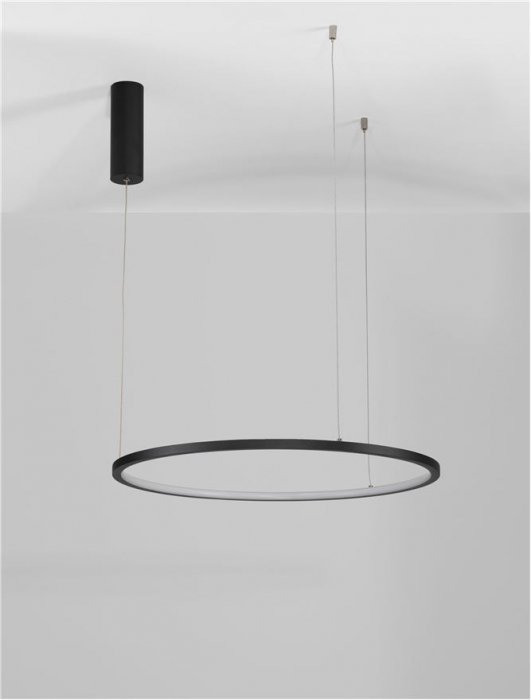 9345601 Lustra Nova Luce TARQUIN LED 37W 1274lm 3000K Aluminium & Acrylic Sandy Black Dimabil Triac IP20 [9]