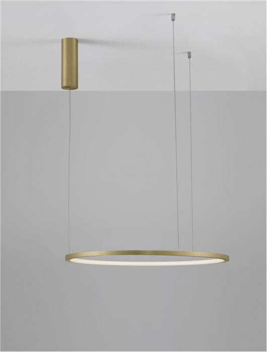 9345602 Lustra Nova Luce TARQUIN LED 37W 1274lm 3000K Aluminium & Acrylic Brass Gold Dimabil Triac IP20 [5]