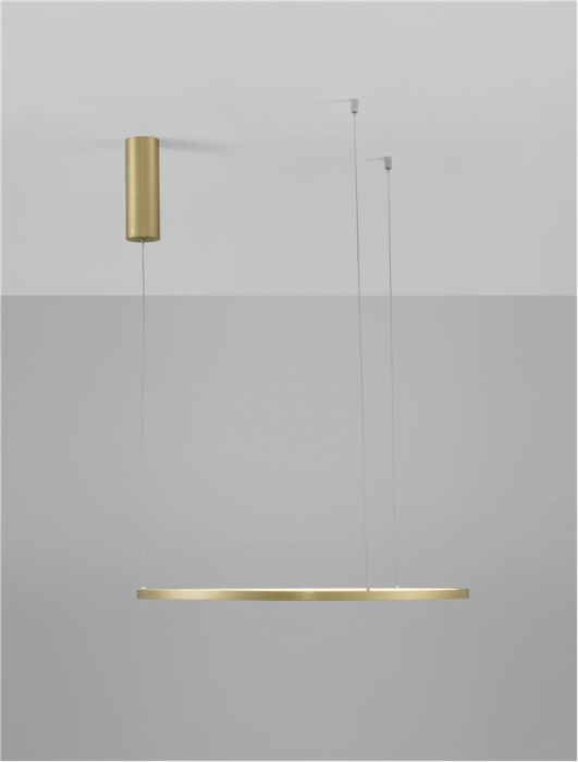 9345602 Lustra Nova Luce TARQUIN LED 37W 1274lm 3000K Aluminium & Acrylic Brass Gold Dimabil Triac IP20 [9]