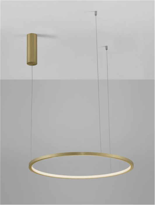 9345602 Lustra Nova Luce TARQUIN LED 37W 1274lm 3000K Aluminium & Acrylic Brass Gold Dimabil Triac IP20 [7]