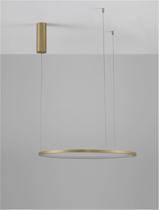 9345602 Lustra Nova Luce TARQUIN LED 37W 1274lm 3000K Aluminium & Acrylic Brass Gold Dimabil Triac IP20 [4]