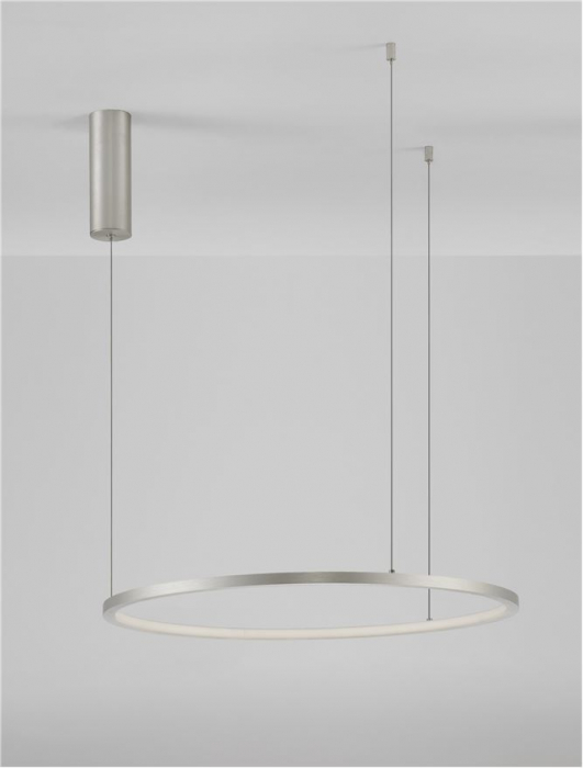 9345603 Lustra Nova Luce TARQUIN LED 37W 1274lm 3000K Aluminium & Acrylic Brushed Champagne Silver Dimabil Triac IP20 [4]