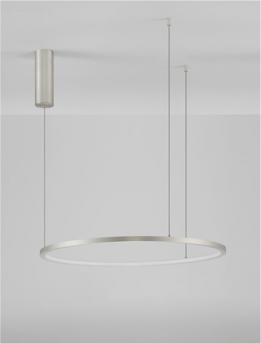 9345603 Lustra Nova Luce TARQUIN LED 37W 1274lm 3000K Aluminium & Acrylic Brushed Champagne Silver Dimabil Triac IP20 [3]