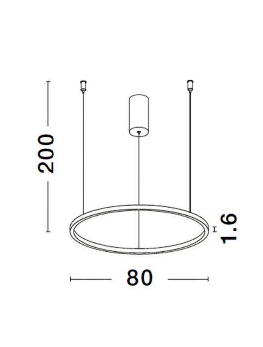 9345604 Lustra Nova Luce TARQUIN LED 46W 1708lm 3000K Aluminium & Acrylic Sandy White Dimabil Triac IP20 [9]