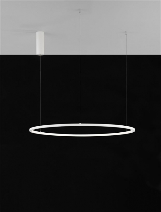 9345604 Lustra Nova Luce TARQUIN LED 46W 1708lm 3000K Aluminium & Acrylic Sandy White Dimabil Triac IP20 [5]