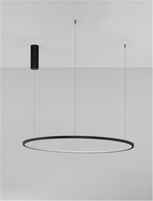 9345605 Lustra Nova Luce TARQUIN LED 46W 1708lm 3000K Aluminium & Acrylic Sandy Black Dimabil Triac IP20 [3]