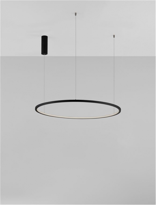 9345605 Lustra Nova Luce TARQUIN LED 46W 1708lm 3000K Aluminium & Acrylic Sandy Black Dimabil Triac IP20 [10]
