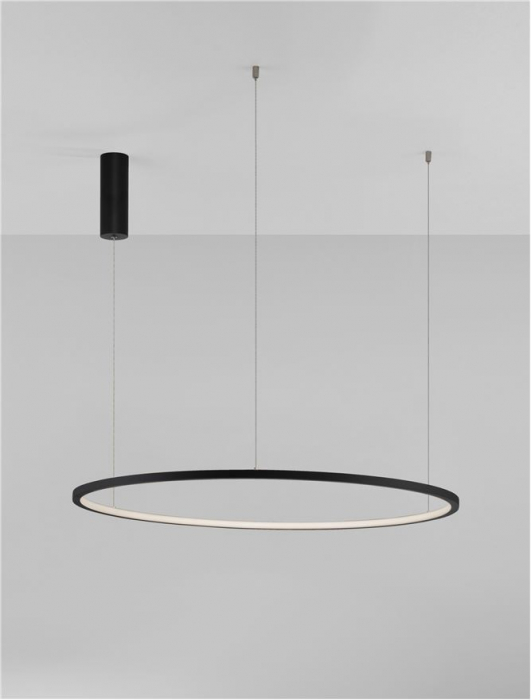 9345605 Lustra Nova Luce TARQUIN LED 46W 1708lm 3000K Aluminium & Acrylic Sandy Black Dimabil Triac IP20 [4]