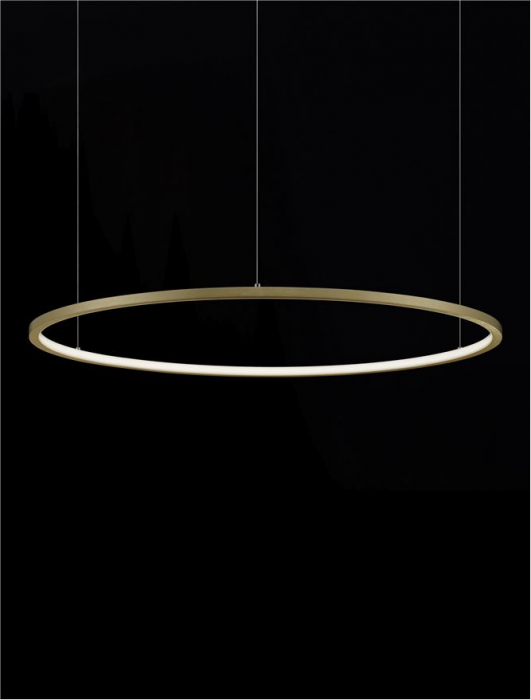9345606 Lustra Nova Luce TARQUIN LED 46W 1708lm 3000K Aluminium & Acrylic Brass Gold Dimabil Triac IP20 [2]
