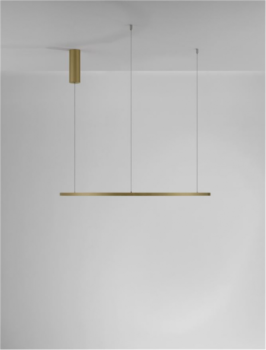 9345606 Lustra Nova Luce TARQUIN LED 46W 1708lm 3000K Aluminium & Acrylic Brass Gold Dimabil Triac IP20 [6]