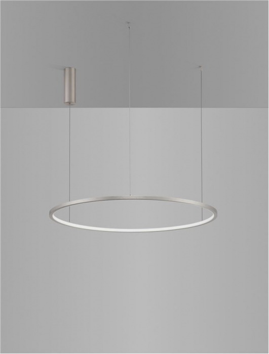 9345607 Lustra Nova Luce TARQUIN LED 46W 1708lm 3000K Aluminium & Acrylic Brushed Champagne Silver Dimabil Triac IP20 [8]