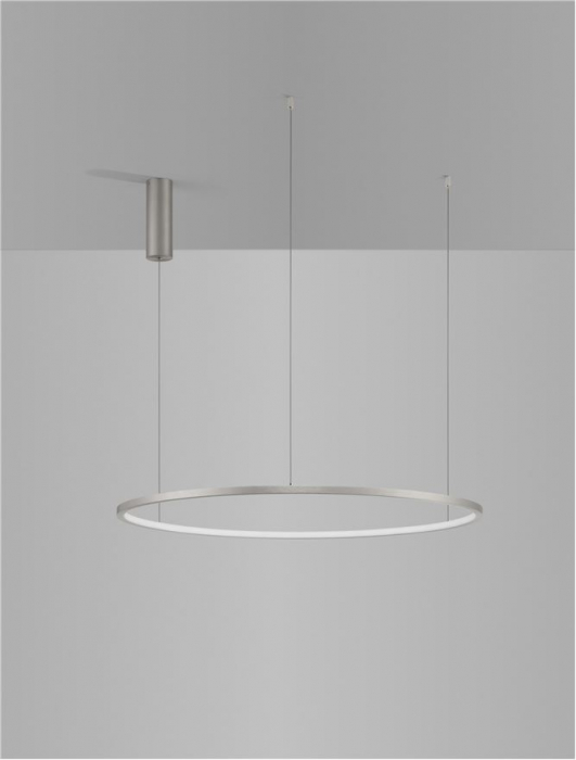 9345607 Lustra Nova Luce TARQUIN LED 46W 1708lm 3000K Aluminium & Acrylic Brushed Champagne Silver Dimabil Triac IP20 [4]