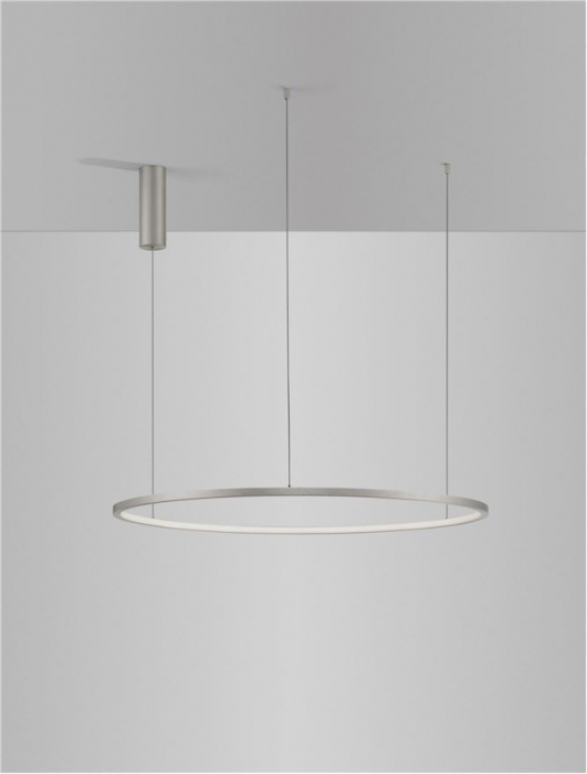 9345607 Lustra Nova Luce TARQUIN LED 46W 1708lm 3000K Aluminium & Acrylic Brushed Champagne Silver Dimabil Triac IP20 [3]