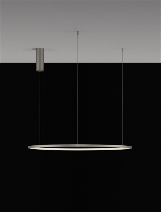 9345607 Lustra Nova Luce TARQUIN LED 46W 1708lm 3000K Aluminium & Acrylic Brushed Champagne Silver Dimabil Triac IP20 [2]