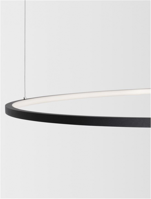9345609 Lustra Nova Luce TARQUIN LED 59W 2144lm 3000K Aluminium & Acrylic Sandy Black Dimabil Triac IP20 [7]