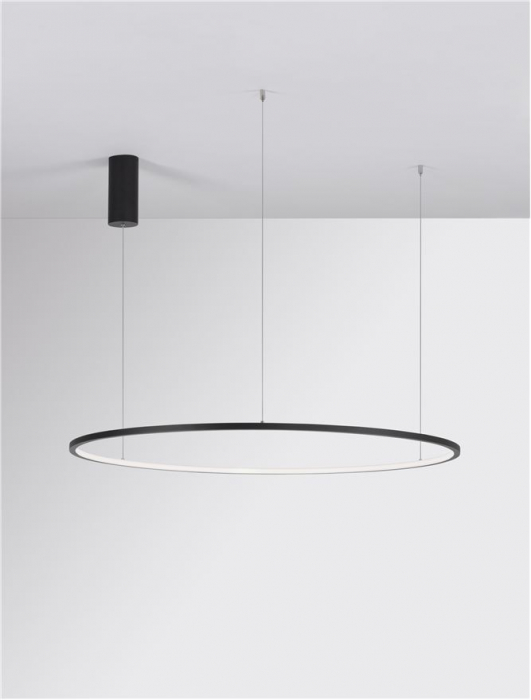 9345609 Lustra Nova Luce TARQUIN LED 59W 2144lm 3000K Aluminium & Acrylic Sandy Black Dimabil Triac IP20 [4]
