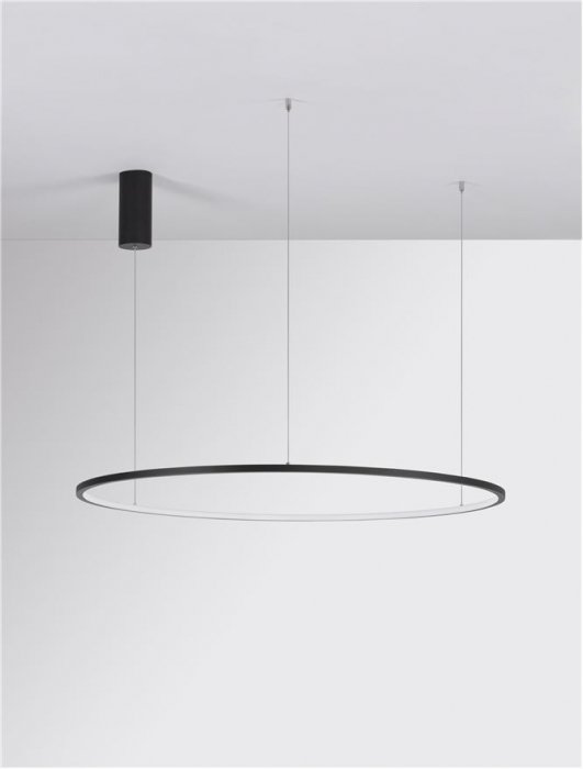 9345609 Lustra Nova Luce TARQUIN LED 59W 2144lm 3000K Aluminium & Acrylic Sandy Black Dimabil Triac IP20 [3]