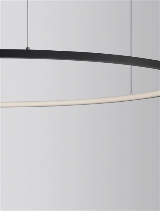 9345609 Lustra Nova Luce TARQUIN LED 59W 2144lm 3000K Aluminium & Acrylic Sandy Black Dimabil Triac IP20 [5]