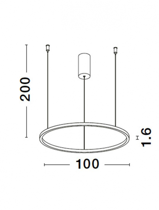 9345610 Lustra Nova Luce TARQUIN LED 59W 2144lm 3000K Aluminium & Acrylic Brass Gold Dimabil Triac IP20 [9]