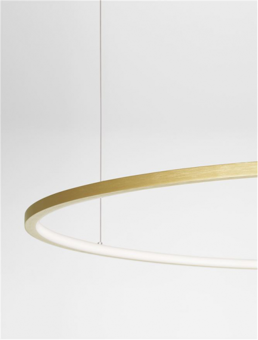 9345610 Lustra Nova Luce TARQUIN LED 59W 2144lm 3000K Aluminium & Acrylic Brass Gold Dimabil Triac IP20 [6]
