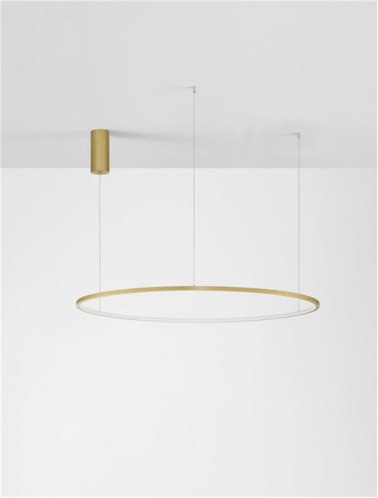 9345610 Lustra Nova Luce TARQUIN LED 59W 2144lm 3000K Aluminium & Acrylic Brass Gold Dimabil Triac IP20 [3]