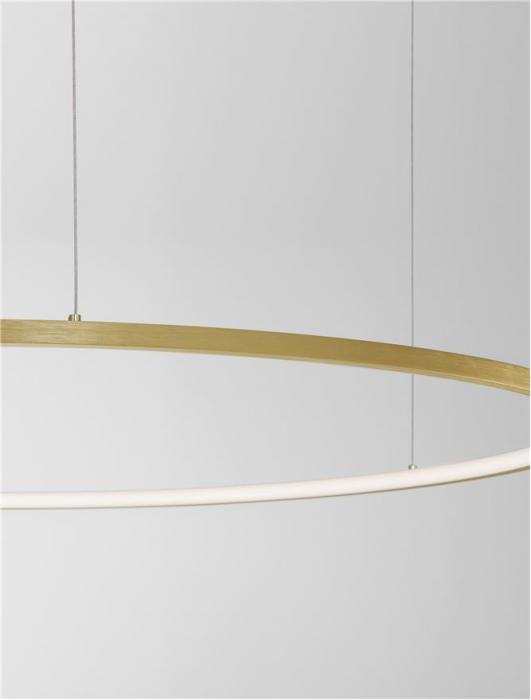 9345610 Lustra Nova Luce TARQUIN LED 59W 2144lm 3000K Aluminium & Acrylic Brass Gold Dimabil Triac IP20 [5]