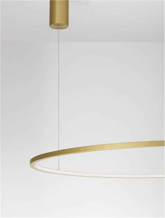 9345610 Lustra Nova Luce TARQUIN LED 59W 2144lm 3000K Aluminium & Acrylic Brass Gold Dimabil Triac IP20 [7]